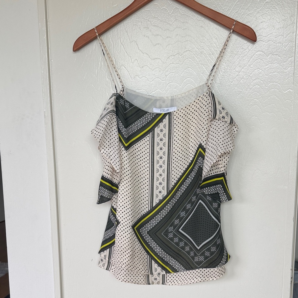 DEREK LAM 10 CROSBY Geometric Print camisole